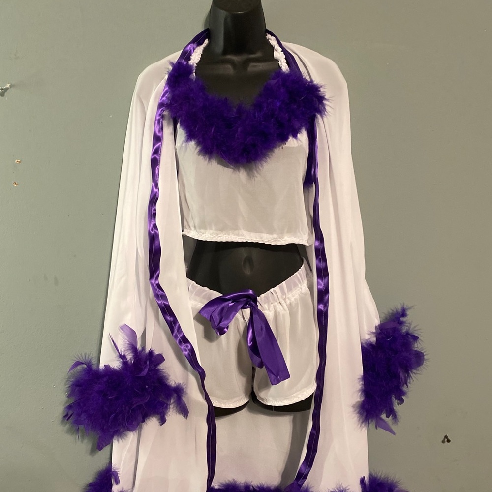 Feather robes and lingerie